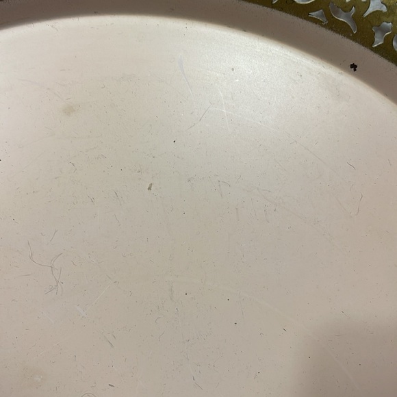 Nashco Hand-painted Blush Pink Shabby Chic Rose Floral Fold Border Tole Tray - Picture 6 of 11